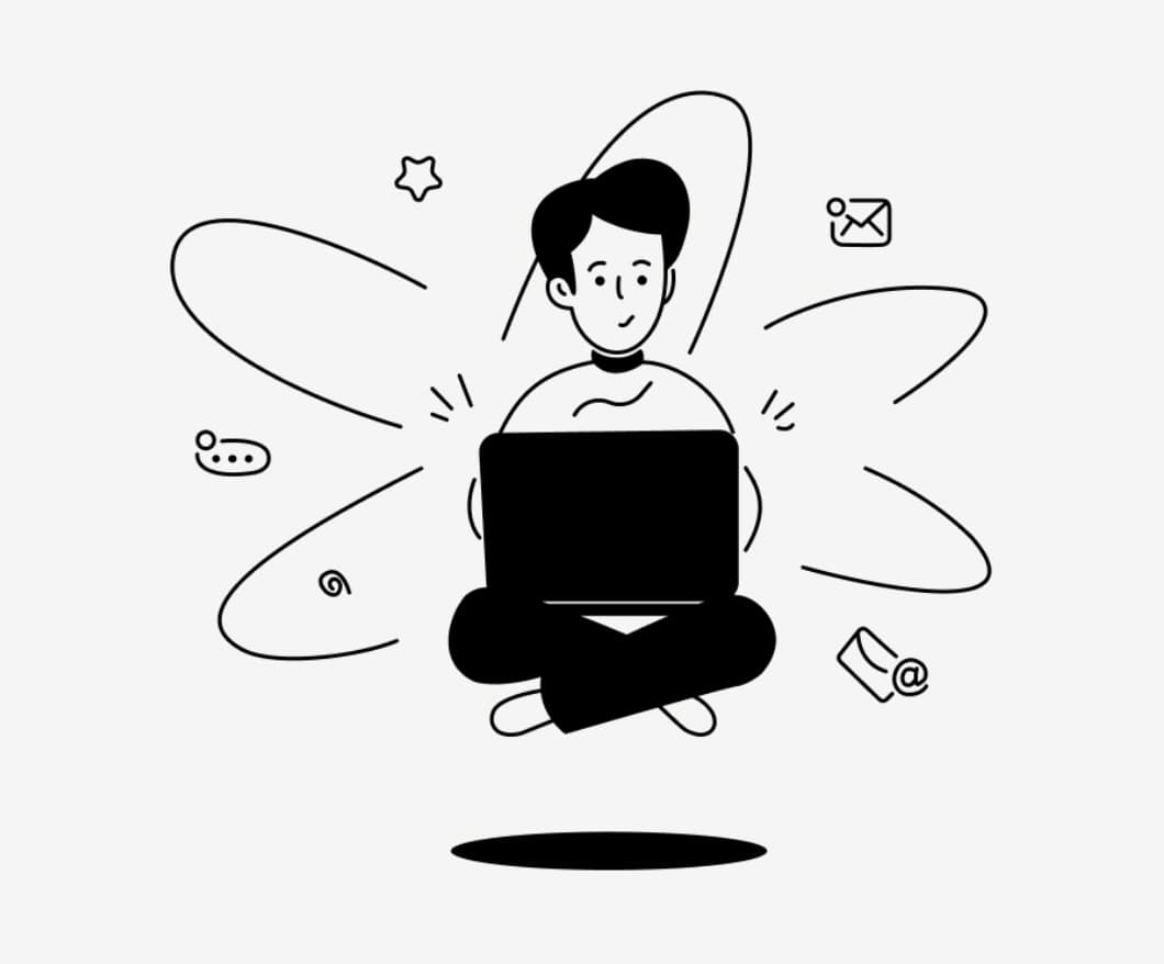 Interactive digital learning materials on screen